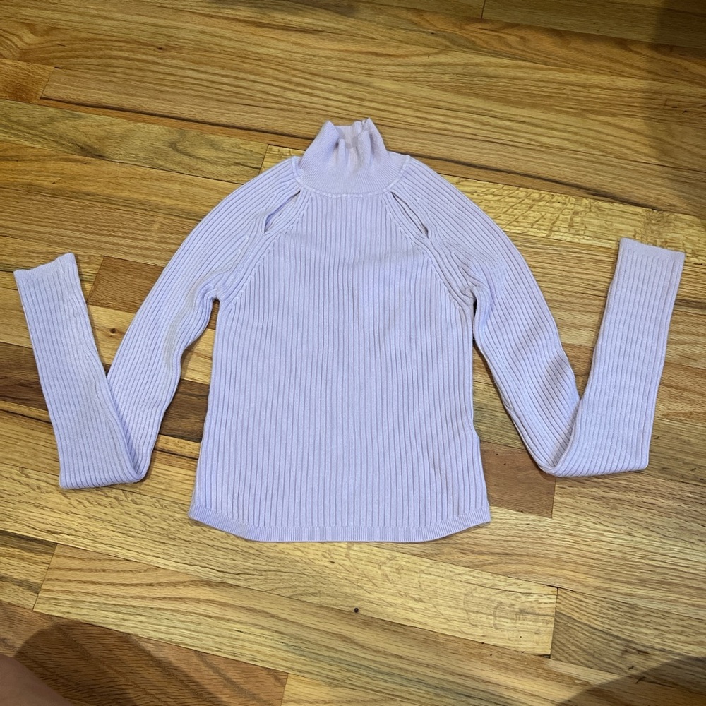 Urban Outfitters Lavender Mock Neck Ribbed Knit